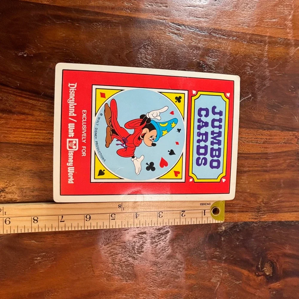 Vintage Disney Jumbo Playing Cards‎ Sorcerer Mickey Disneyland Walt Disney World